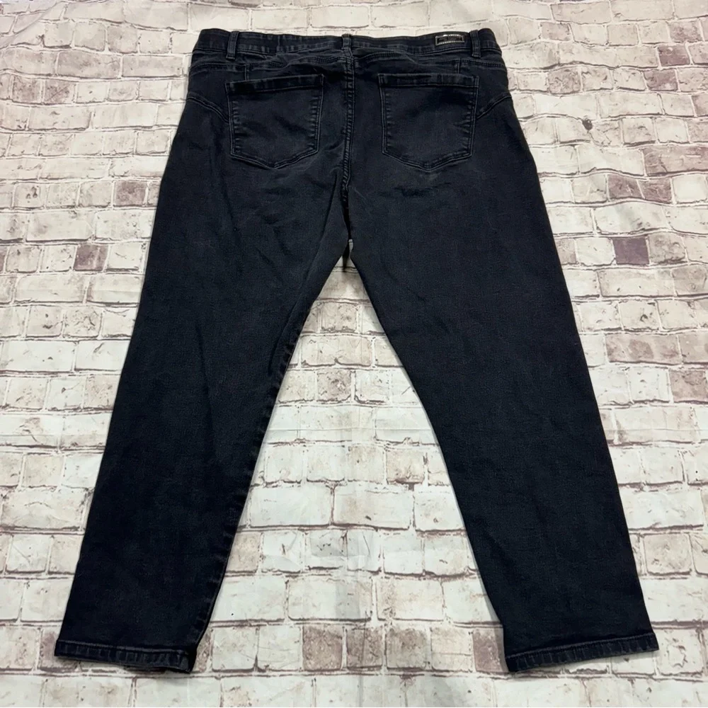 Juicy Couture plus Sz 16 black ankle crop jeans pants - Picture 4 of 10